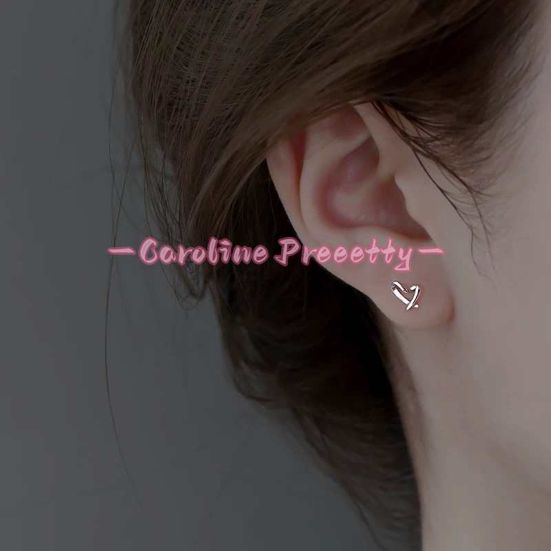 S999 silver heart earrings