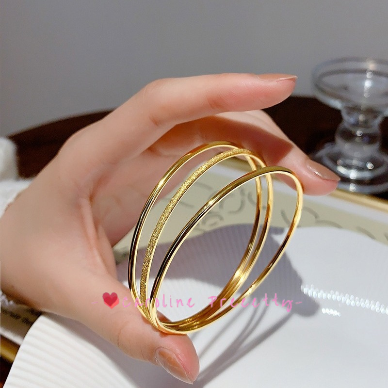 Titanium steel bracelet women's plain bracelet