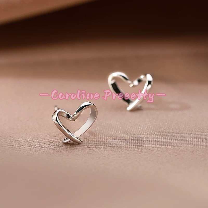 S999 silver heart earrings