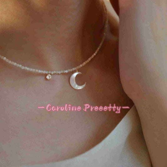Moon White mother-of-pearl necklace
