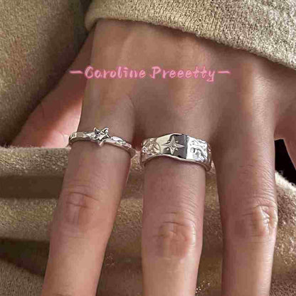 S925 sterling silver Simple Celestial River Star Ring