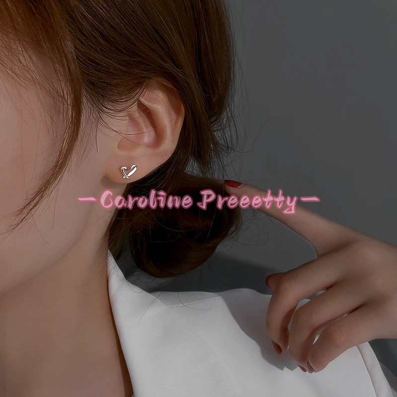 S999 silver heart earrings