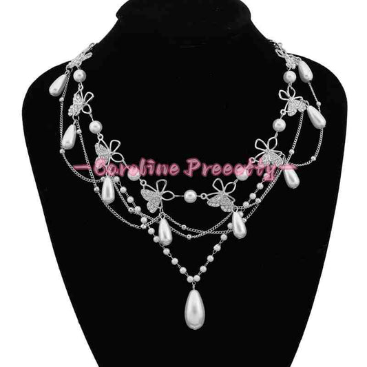 New multi-layer tassel zircon necklace