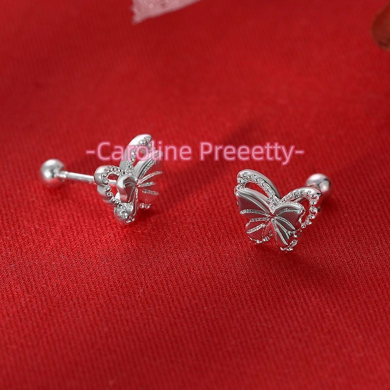 S925 sterling silver butterfly earrings