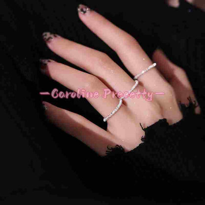 925 silver shimmering ring