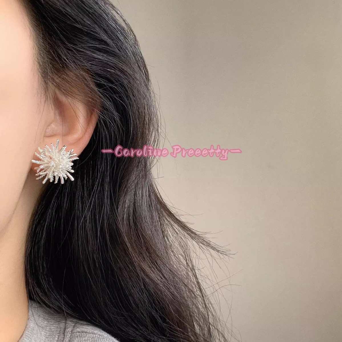 Dandelion stud earrings