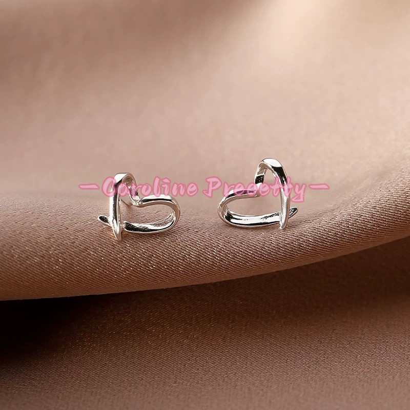 S999 silver heart earrings