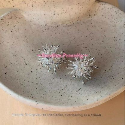 Dandelion stud earrings