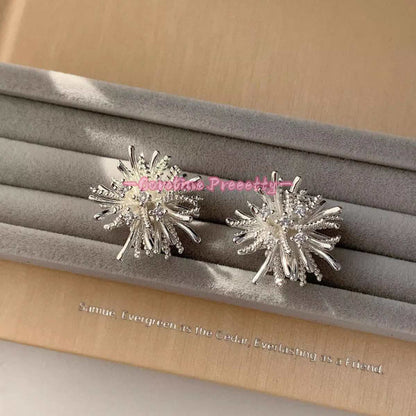 Dandelion stud earrings