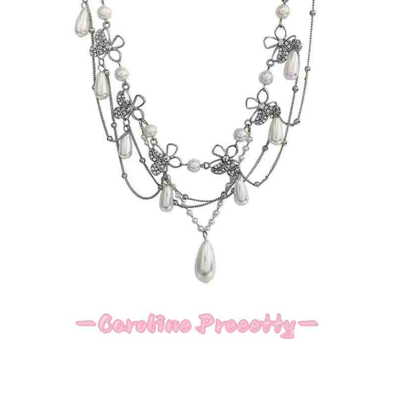New multi-layer tassel zircon necklace
