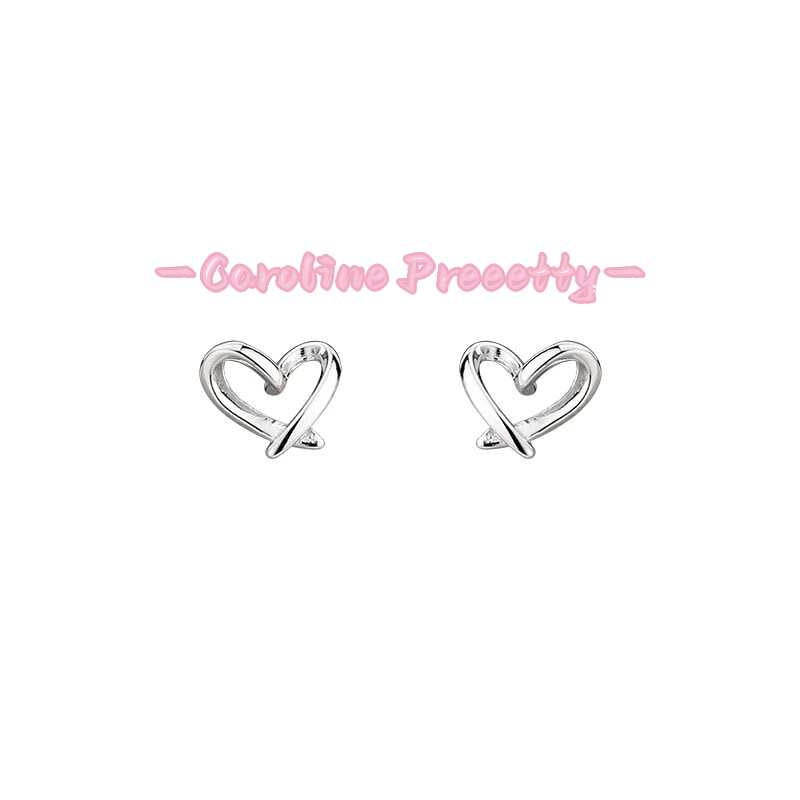 S999 silver heart earrings