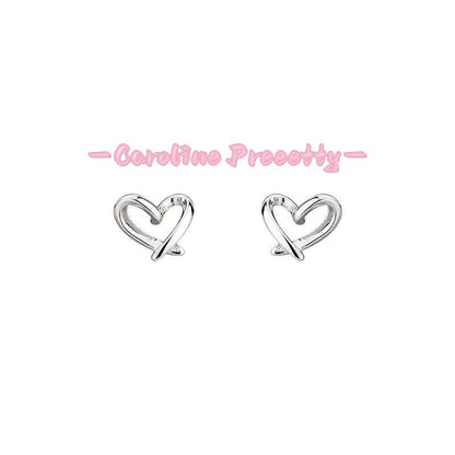 S999 silver heart earrings