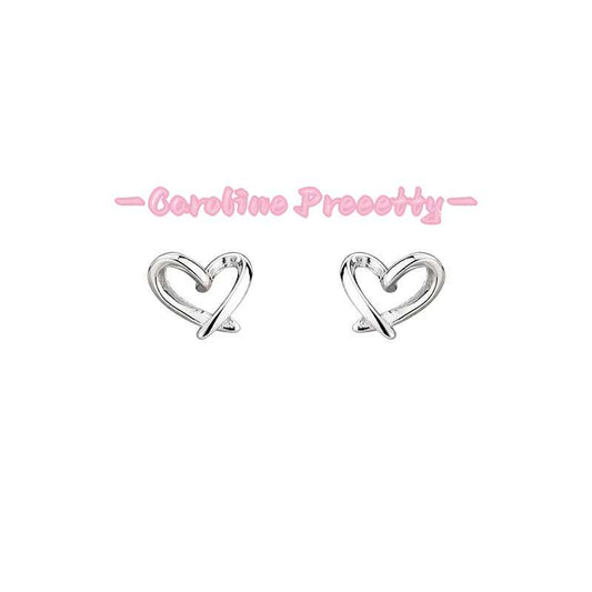 S999 silver heart earrings