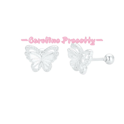 S925 sterling silver butterfly earrings