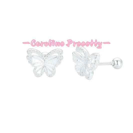 S925 sterling silver butterfly earrings