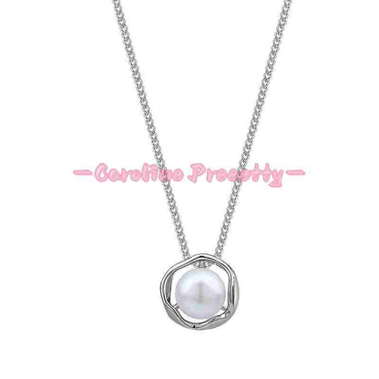 French retro pearl pendant necklace