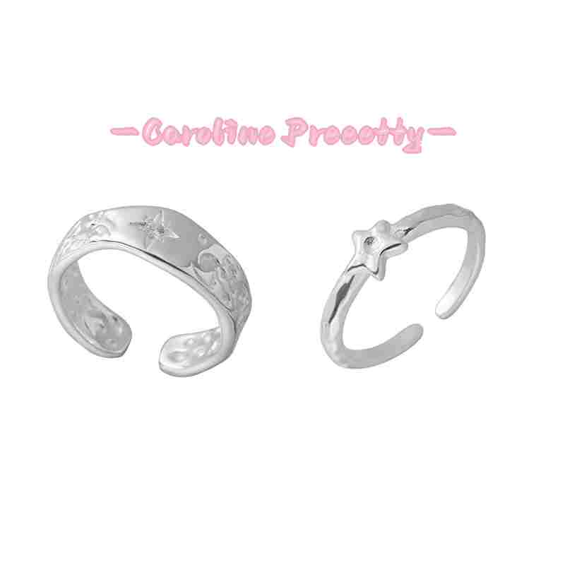 S925 sterling silver Simple Celestial River Star Ring