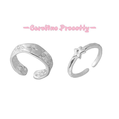 S925 sterling silver Simple Celestial River Star Ring