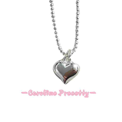 S925 pure silve heart-shaped necklace