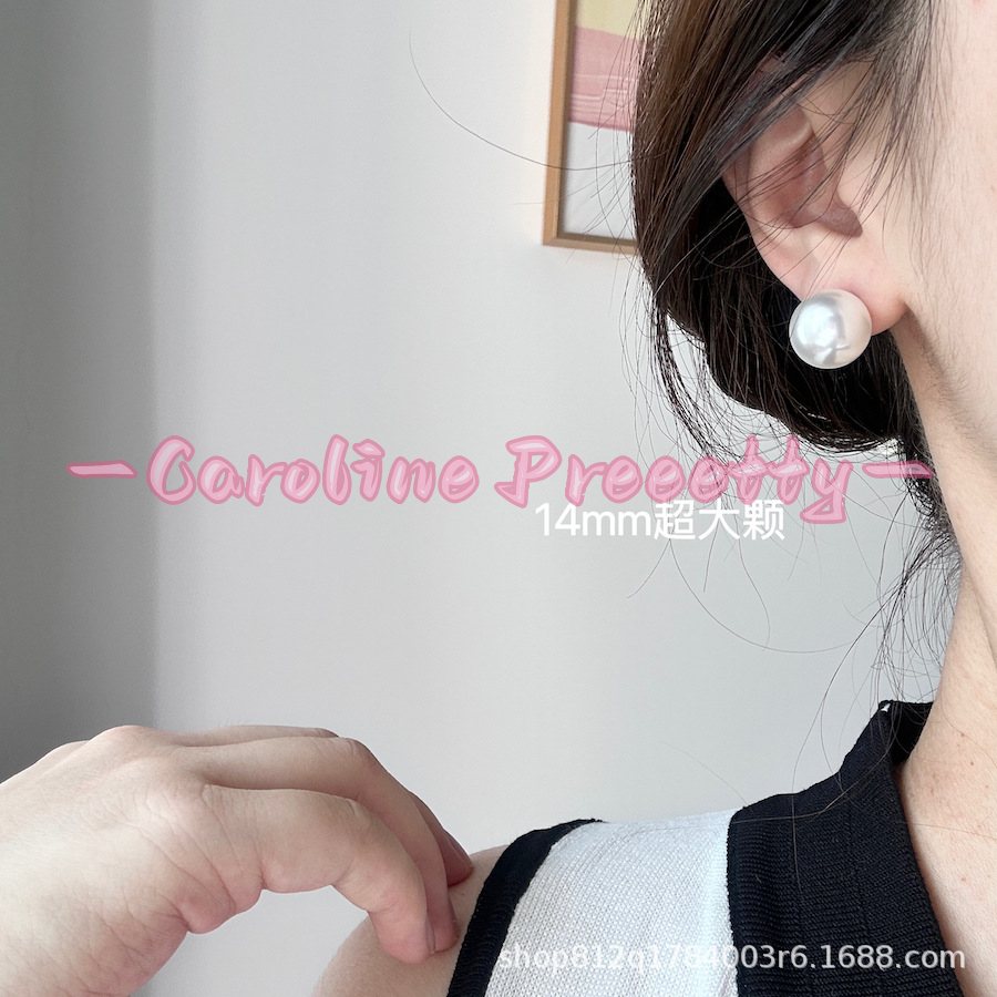 925 silver fauxpearl stud earrings