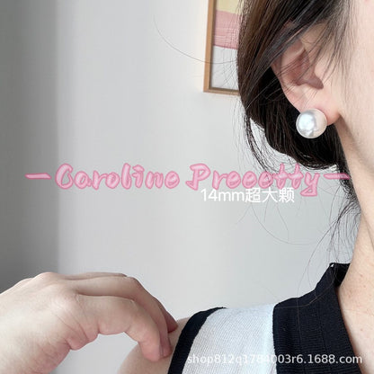 925 silver fauxpearl stud earrings