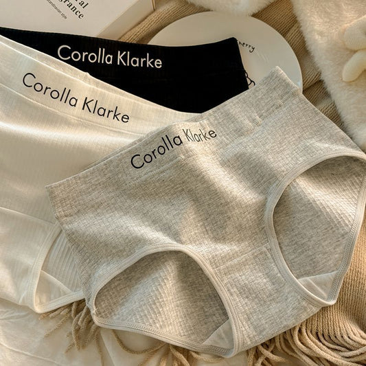 New seamless underwear for women, cotton, antibacterial, large-sized breathable, student, Korean-style mid-waist triangle pants