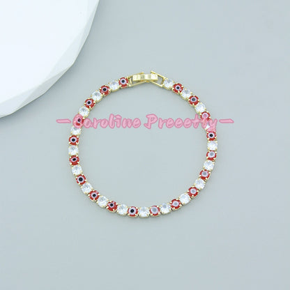 Cat's eye zircon colored bracelet