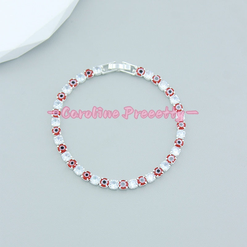 Cat's eye zircon colored bracelet
