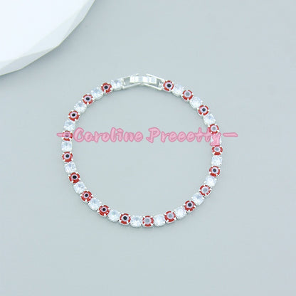 Cat's eye zircon colored bracelet