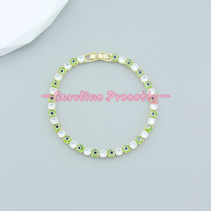 Cat's eye zircon colored bracelet