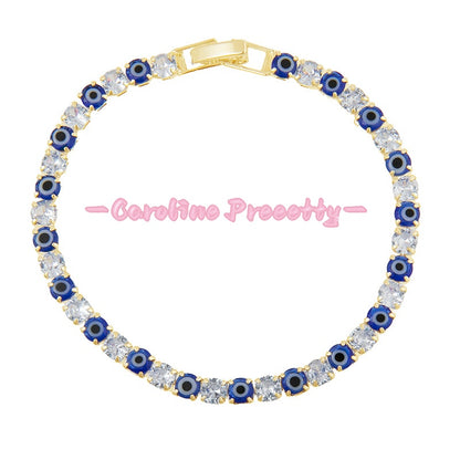 Cat's eye zircon colored bracelet
