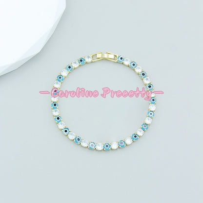 Cat's eye zircon colored bracelet