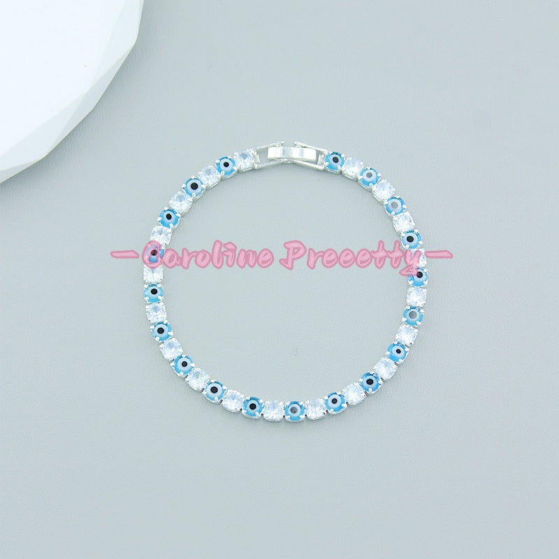 Cat's eye zircon colored bracelet