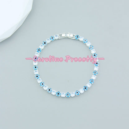 Cat's eye zircon colored bracelet