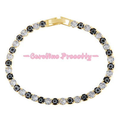 Cat's eye zircon colored bracelet