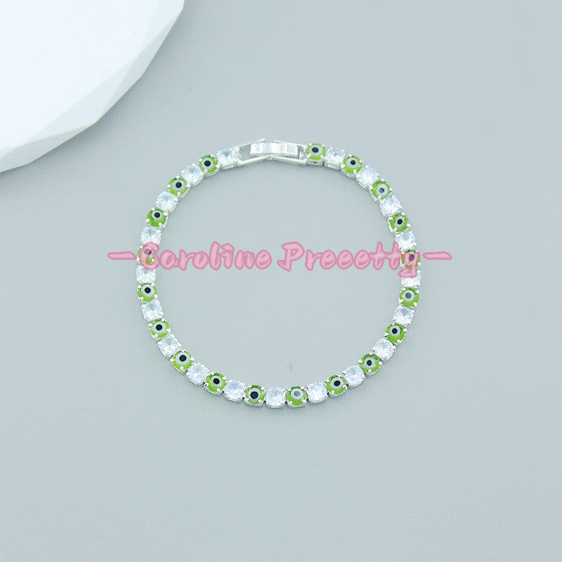 Cat's eye zircon colored bracelet
