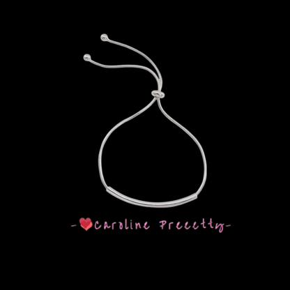 Pure silver line pull-out snake bone bracelet