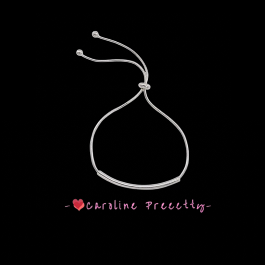 Pure silver line pull-out snake bone bracelet