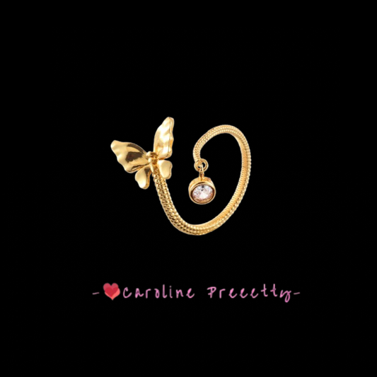 High-end, light luxury, trendy and fashionable, butterfly design ring, versatile for daily use, individual and exquisite, best-selling jewelry