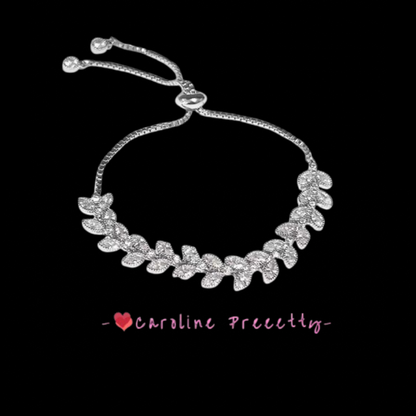 Wheat ear leaf zircon bracelet