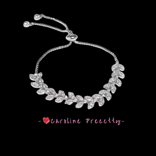 Wheat ear leaf zircon bracelet