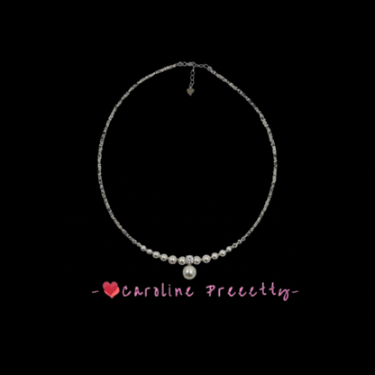 Original Strong Light Pearl S925 Pure silver Gradient necklace