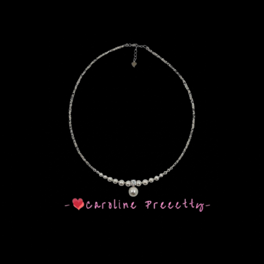 Original Strong Light Pearl S925 Pure silver Gradient necklace