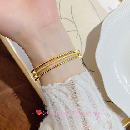 Titanium steel bracelet women's plain bracelet