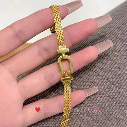 Milanese watch strap horseshoe buckle bracelet