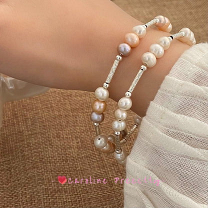 Fashionable natural freshwater pearl bracelet, light luxury style, high-end and elegant bracelet