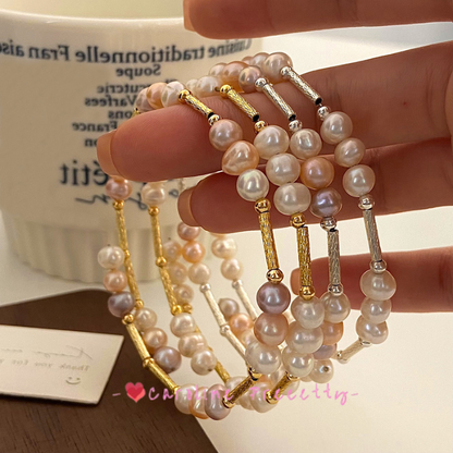 Fashionable natural freshwater pearl bracelet, light luxury style, high-end and elegant bracelet