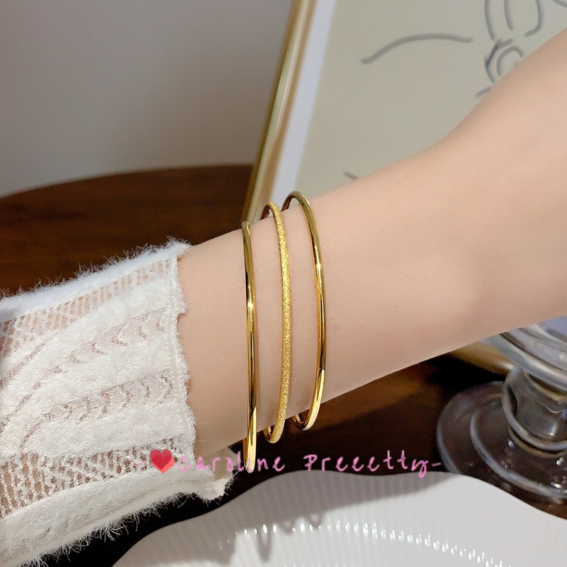 Titanium steel bracelet women's plain bracelet