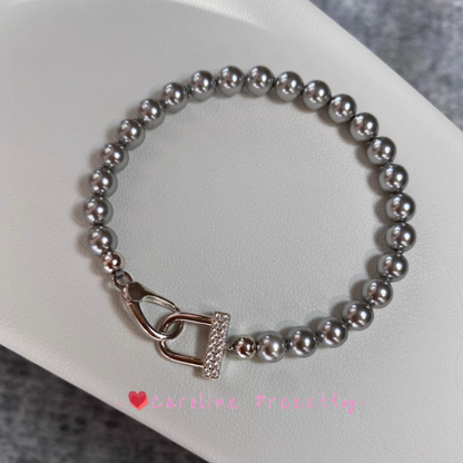 Exquisite, high-end, heavy industry, light luxury, simple and versatile, niche Shijia pearl bracelet