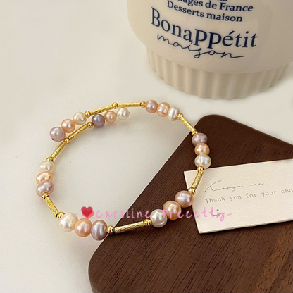 Fashionable natural freshwater pearl bracelet, light luxury style, high-end and elegant bracelet